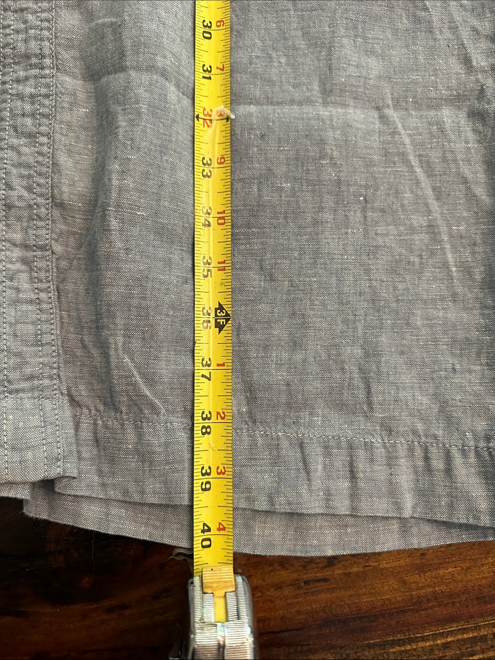 Athleta Cabo Linen Wide Leg 12 chambray pockets drawstring pants - Picture 12 of 16